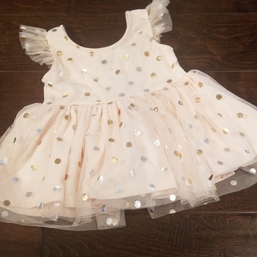 Light pink, gold and silver top